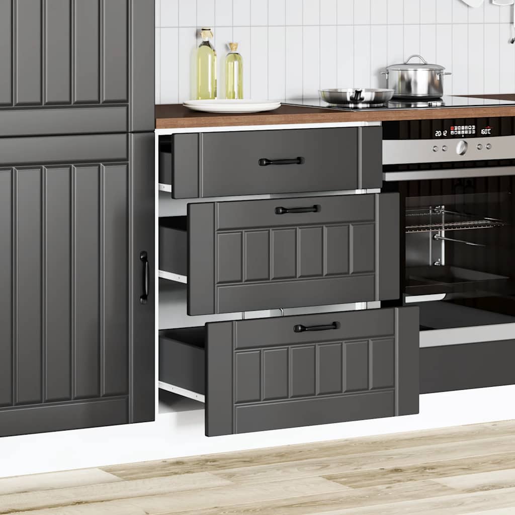Base da Cucina Lucca Nero in Legno Multistrato - homemem39