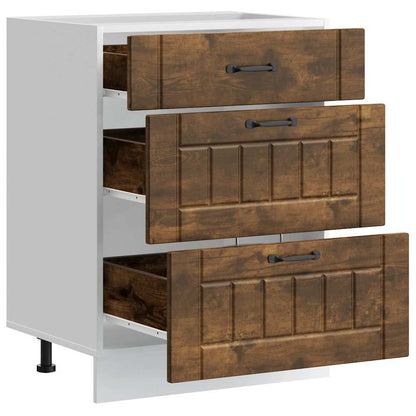 Base da Cucina Lucca Rovere Fumo in Legno Multistrato - homemem39