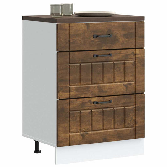 Base da Cucina Lucca Rovere Fumo in Legno Multistrato - homemem39