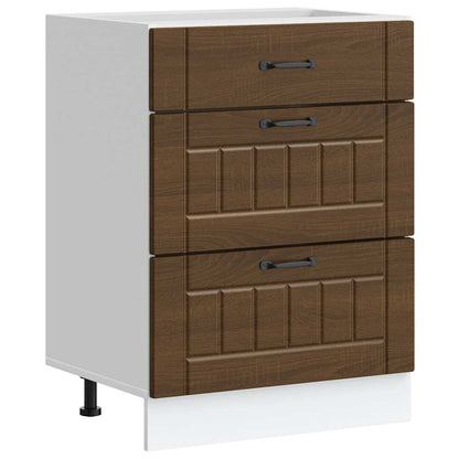 Base da Cucina Lucca Rovere Marrone in Legno Multistrato - homemem39