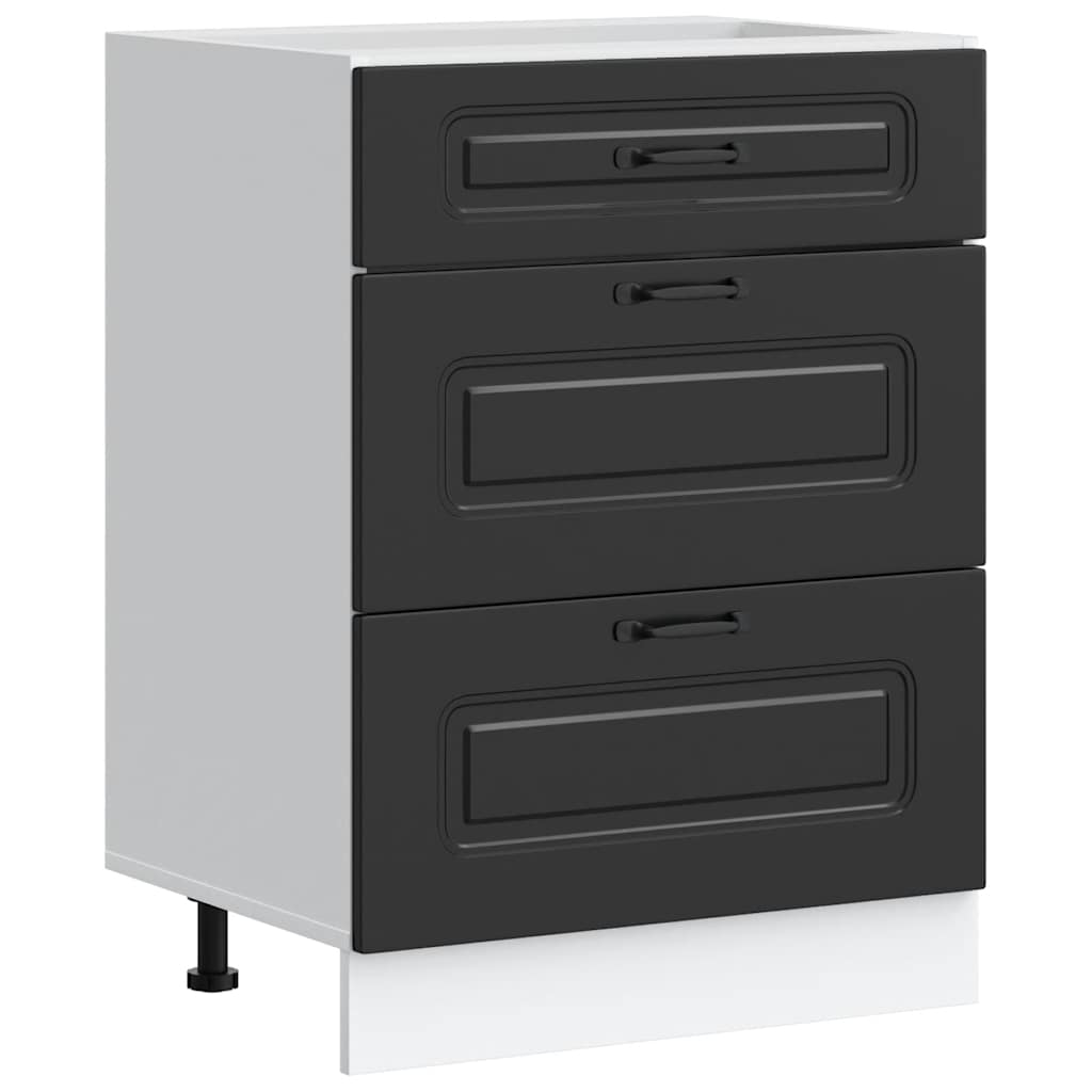 Base da Cucina Kalmar Nero in Legno Multistrato - homemem39
