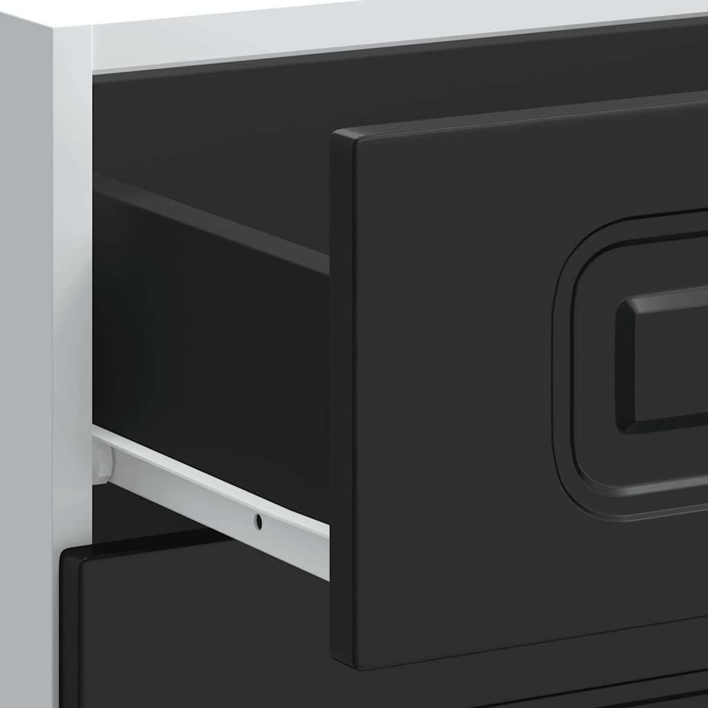 Mobiletto da cucina "Kalmar" Nero in legno ingegnerizzato