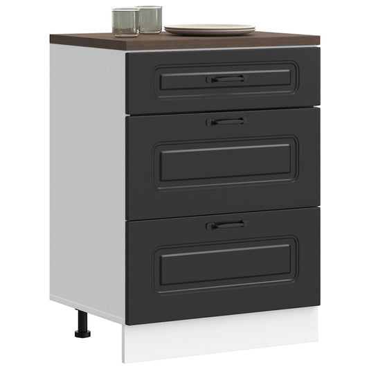 Base da Cucina Kalmar Nero in Legno Multistrato - homemem39