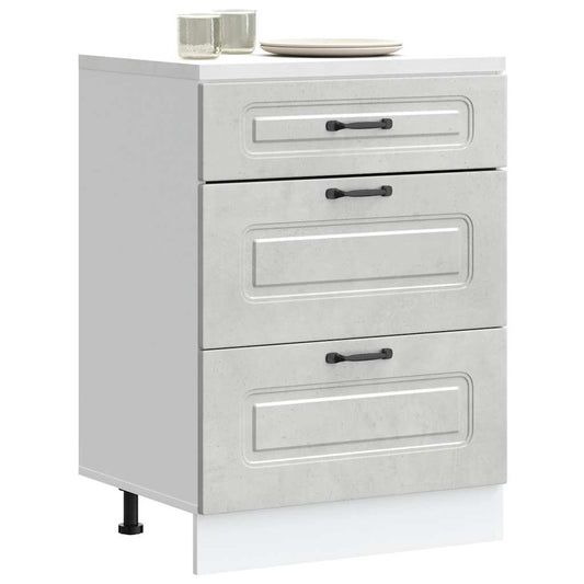 Base da Cucina Kalmar Grigio Cemento in Legno Multistrato - homemem39