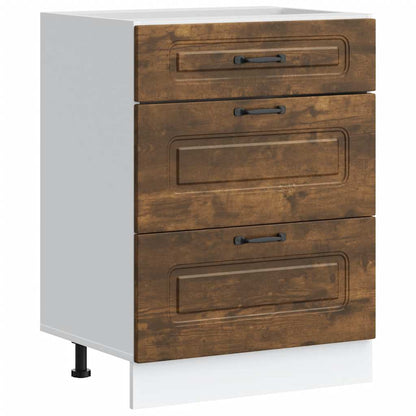 Base da Cucina Kalmar Rovere Fumo in Legno Multistrato - homemem39