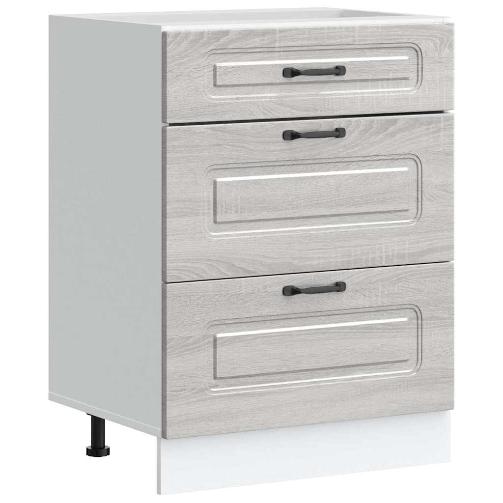 Base da Cucina Kalmar Grigio Sonoma in Legno Multistrato | homemem39
