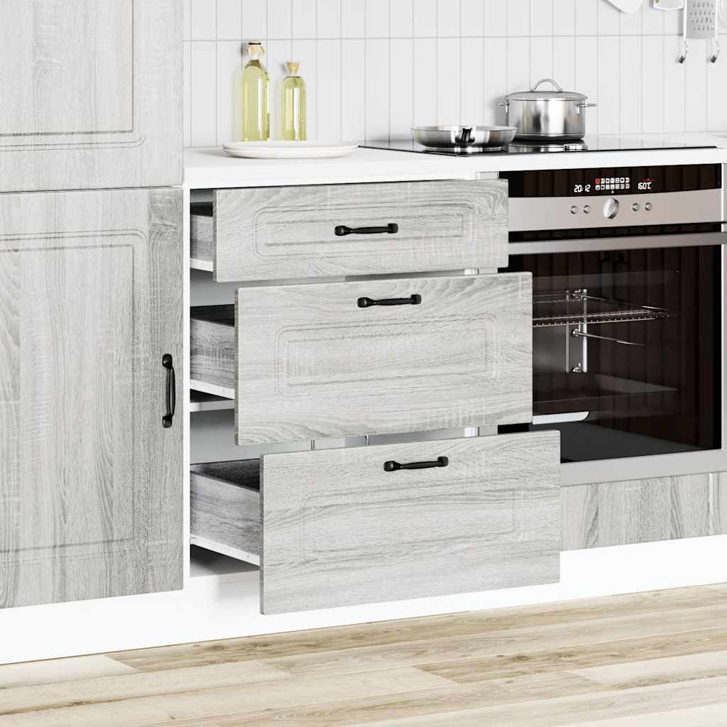 Base da Cucina Kalmar Grigio Sonoma in Legno Multistrato - homemem39