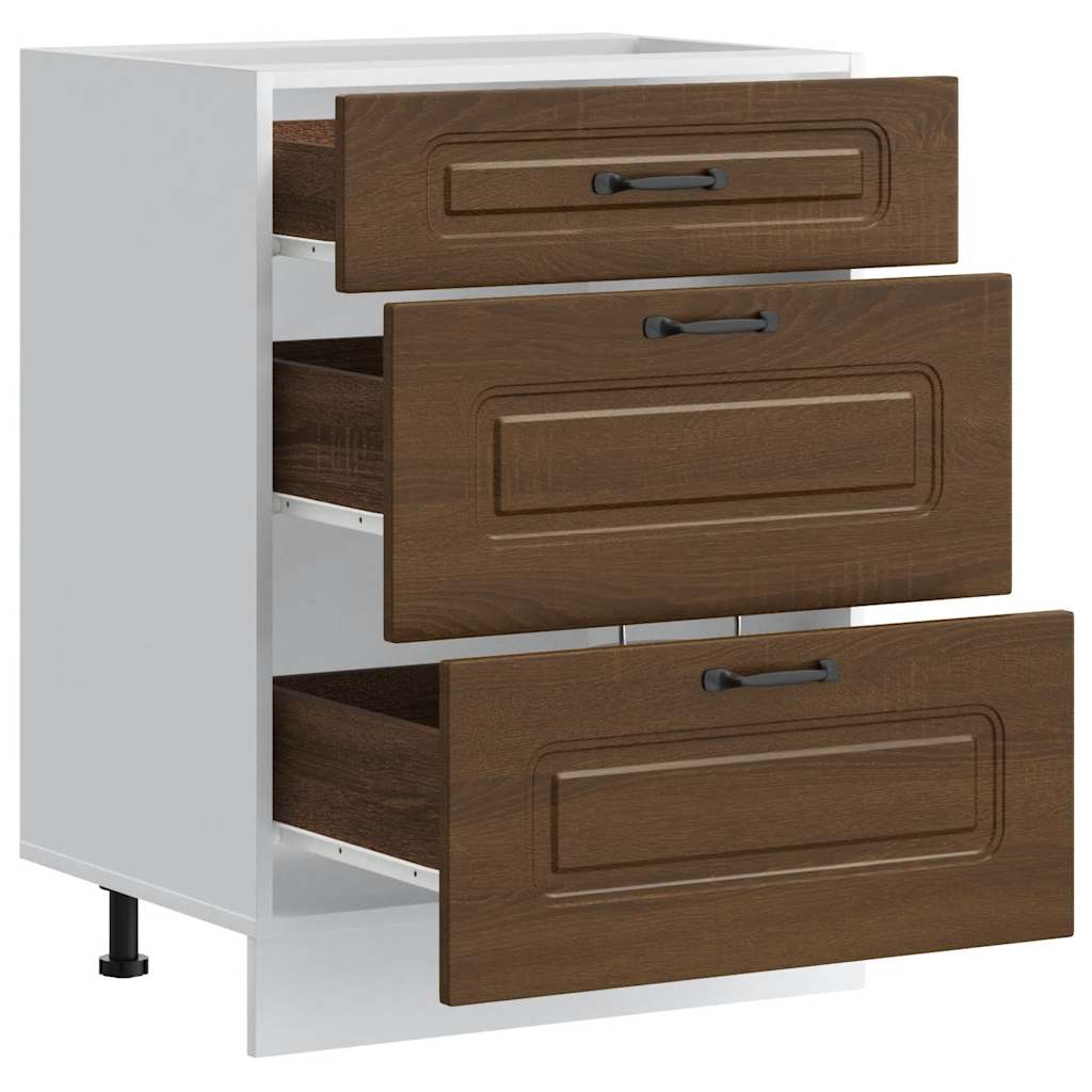 Base da Cucina Kalmar Rovere Marrone in Legno Multistrato - homemem39