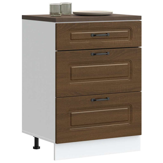 Base da Cucina Kalmar Rovere Marrone in Legno Multistrato - homemem39