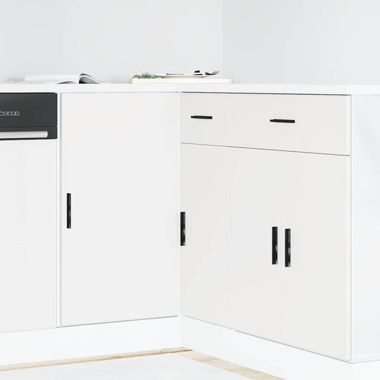 Mobile Base Lavello “Lyon” Bianco in Legno Multistrato | homemem39