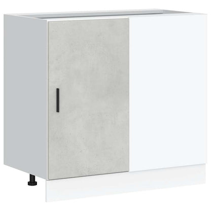 Mobile base da cucina “Lyon” Grigio Cemento in Legno Multistrato - homemem39