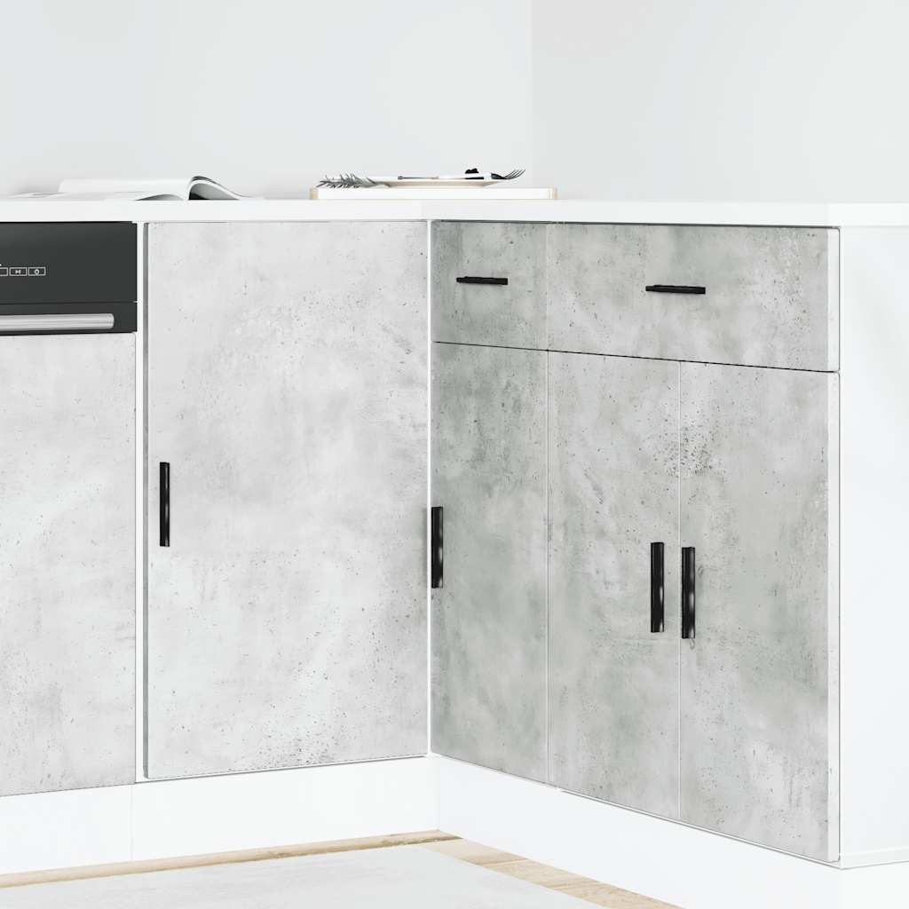 Mobile Base Lavello “Lyon” Grigio Cemento in Legno Multistrato | homemem39