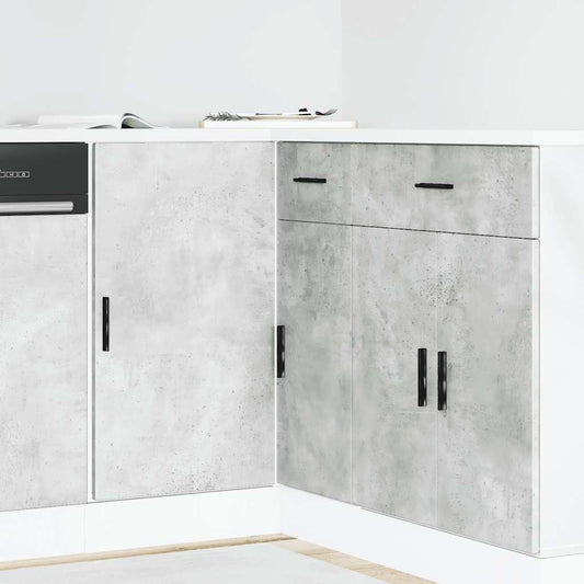 Mobile base da cucina “Lyon” Grigio Cemento in Legno Multistrato - homemem39