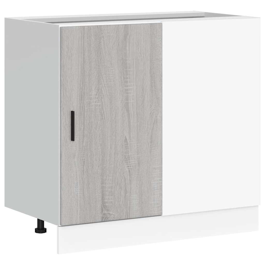 Mobile Base Lavello “Lyon” Grigio Sonoma in Legno Multistrato | homemem39