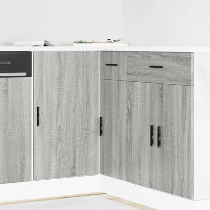 Mobile Base Lavello “Lyon” Grigio Sonoma in Legno Multistrato | homemem39