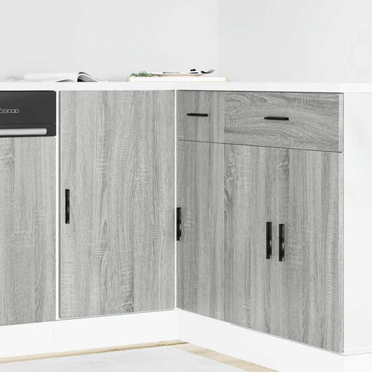 Mobile base da cucina “Lyon” Grigio Sonoma in Legno Multistrato - homemem39