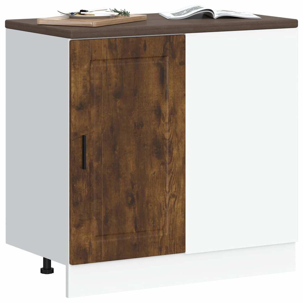 Base da Cucina Porto Rovere Fumo in Legno Multistrato - homemem39