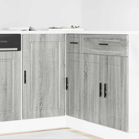 Base da Cucina Porto Grigio Sonoma in Legno Multistrato - homemem39