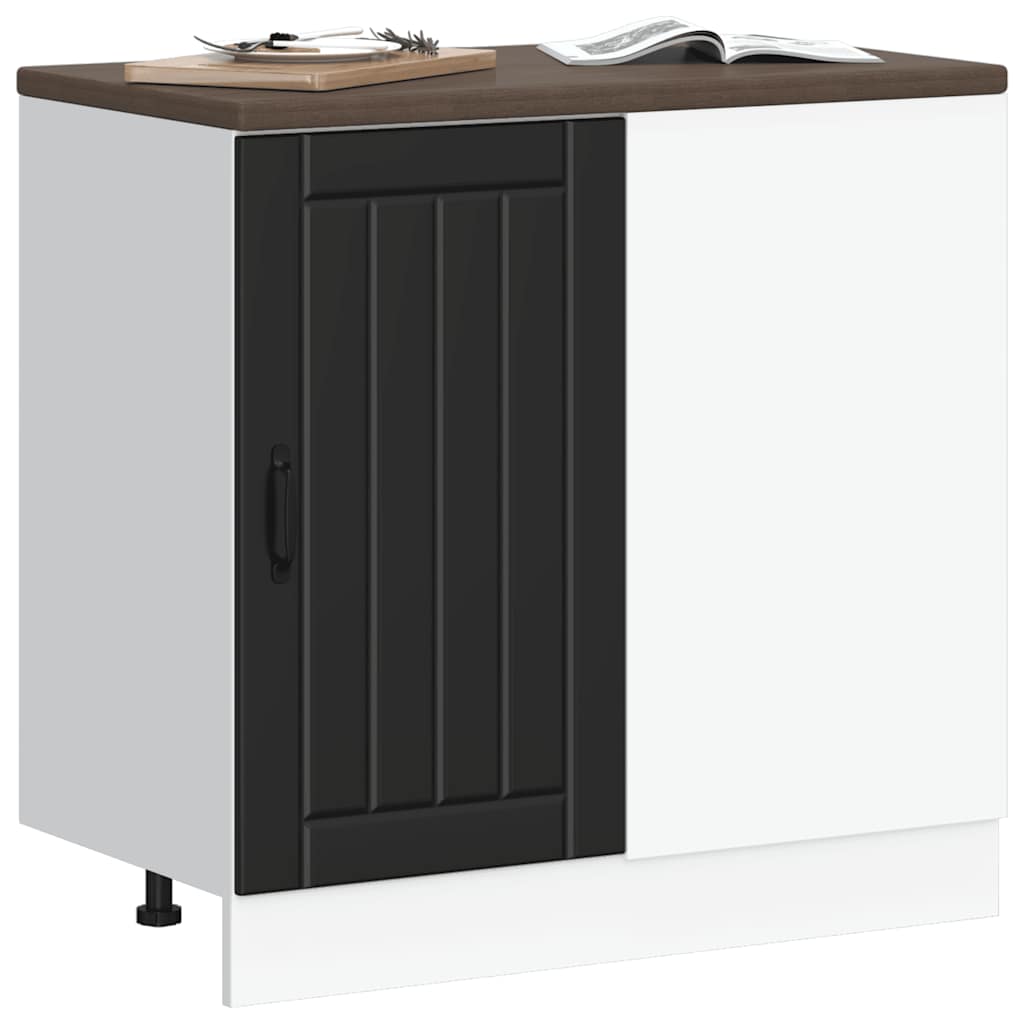Mobile base da cucina Lucca Nero in Legno Multistrato - homemem39