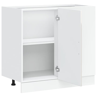 Mobiletto da cucina "Lucca" Bianco lucido in legno ingegnerizzato