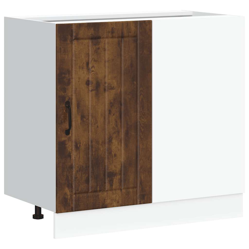 Mobile base da cucina Lucca Rovere Fumo in Legno Multistrato - homemem39