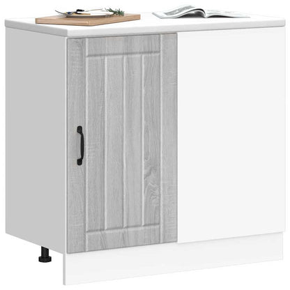 Mobile base da cucina Lucca Grigio Sonoma in Legno Multistrato - homemem39