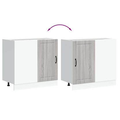 Mobile base da cucina Lucca Grigio Sonoma in Legno Multistrato | homemem39