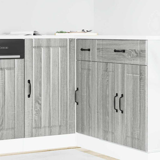 Mobile base da cucina Lucca Grigio Sonoma in Legno Multistrato | homemem39