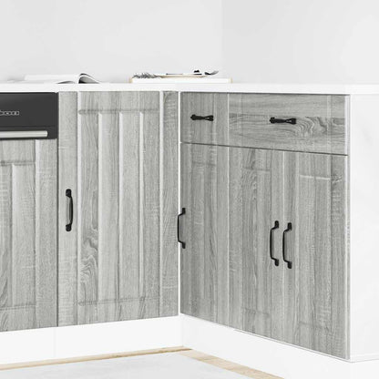 Mobile base da cucina Lucca Grigio Sonoma in Legno Multistrato - homemem39