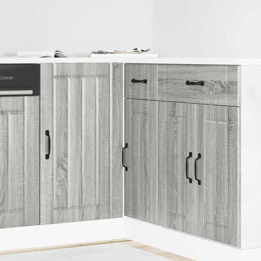 Mobile base da cucina Lucca Grigio Sonoma in Legno Multistrato - homemem39