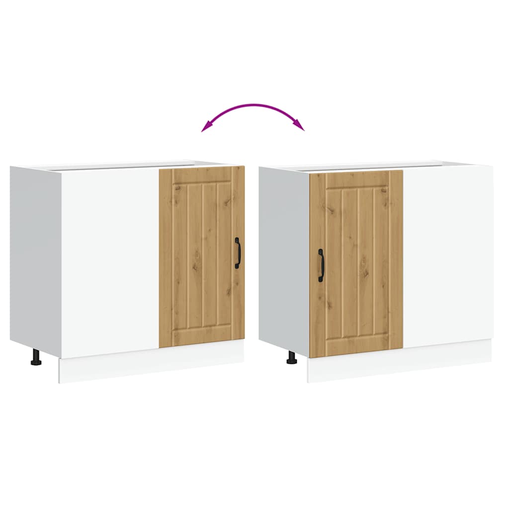 Mobile base da cucina Lucca Rovere Artigianale Legno Multistrato | homemem39