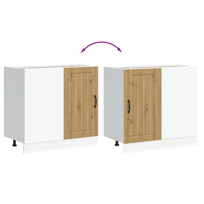 Mobile base da cucina Lucca Rovere Artigianale Legno Multistrato | homemem39