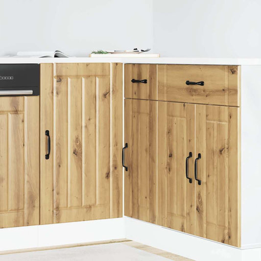 Mobile base da cucina Lucca Rovere Artigianale Legno Multistrato - homemem39
