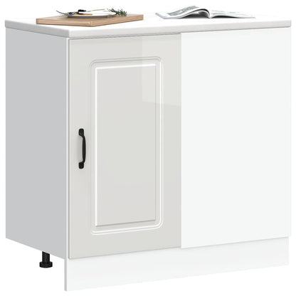 Base da Cucina Kalmar Bianco Lucido in Legno Multistrato - homemem39