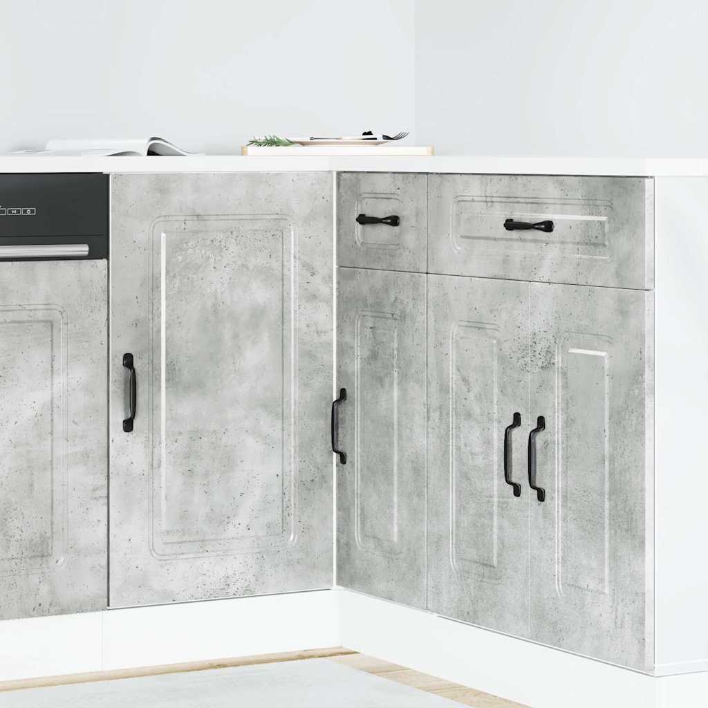 Base da Cucina Kalmar Grigio Cemento in Legno Multistrato | homemem39