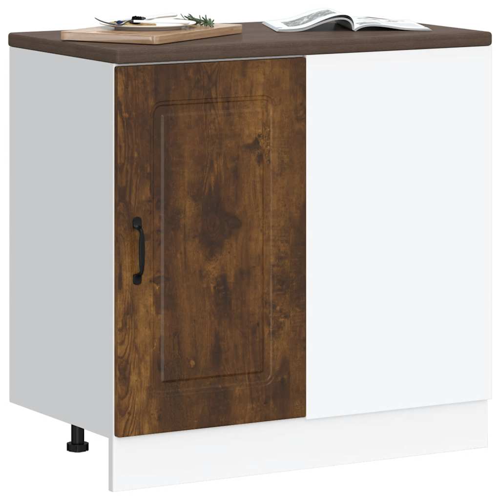 Base da Cucina Kalmar Rovere Fumo in Legno Multistrato | homemem39