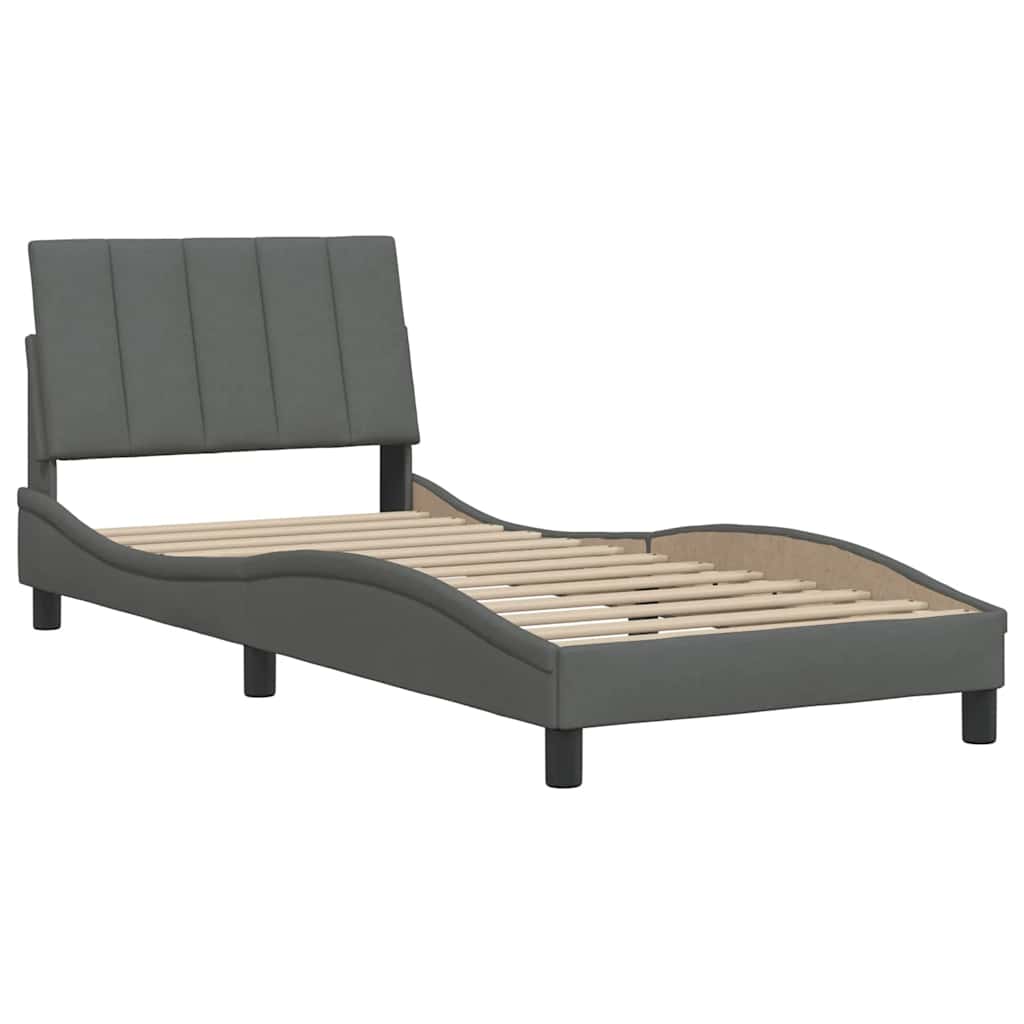 Giroletto senza Materasso Hanko Grigio Scuro 80x200 cm Tessuto