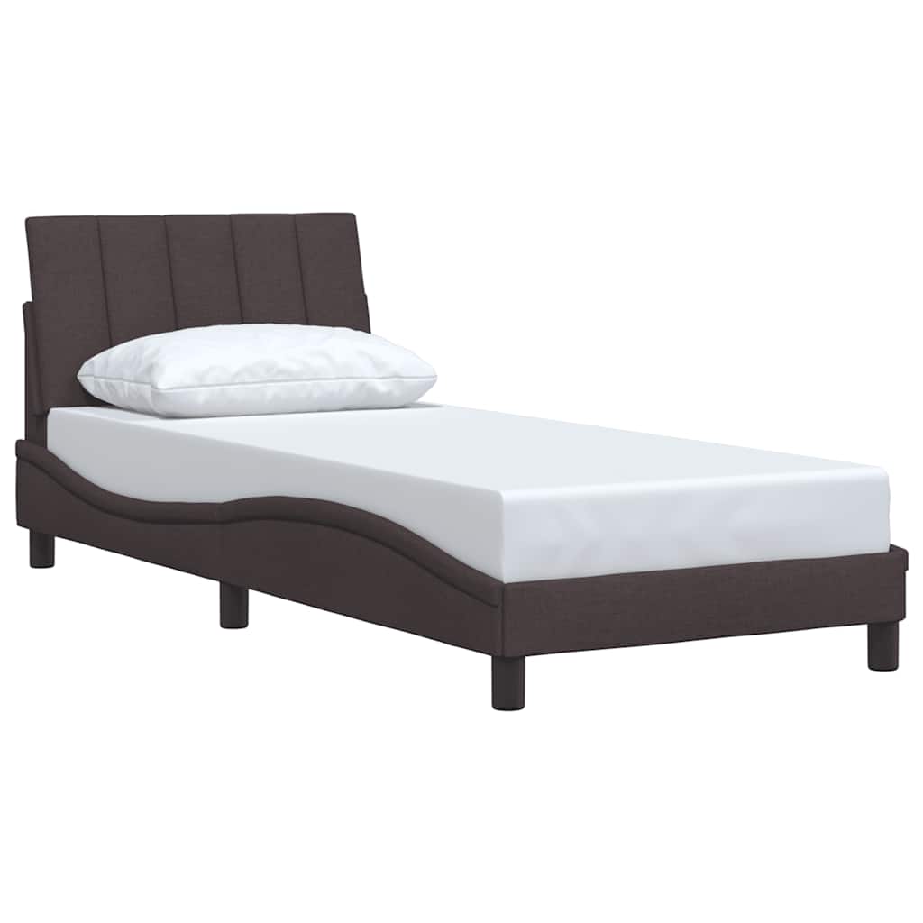 Giroletto senza Materasso Hanko Marrone Scuro 80x200 cm Tessuto | homemem39