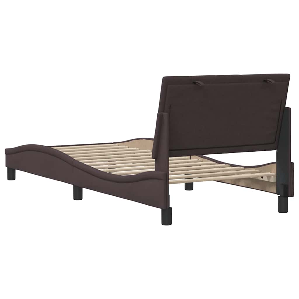 Giroletto senza Materasso Hanko Marrone Scuro 80x200 cm Tessuto | homemem39