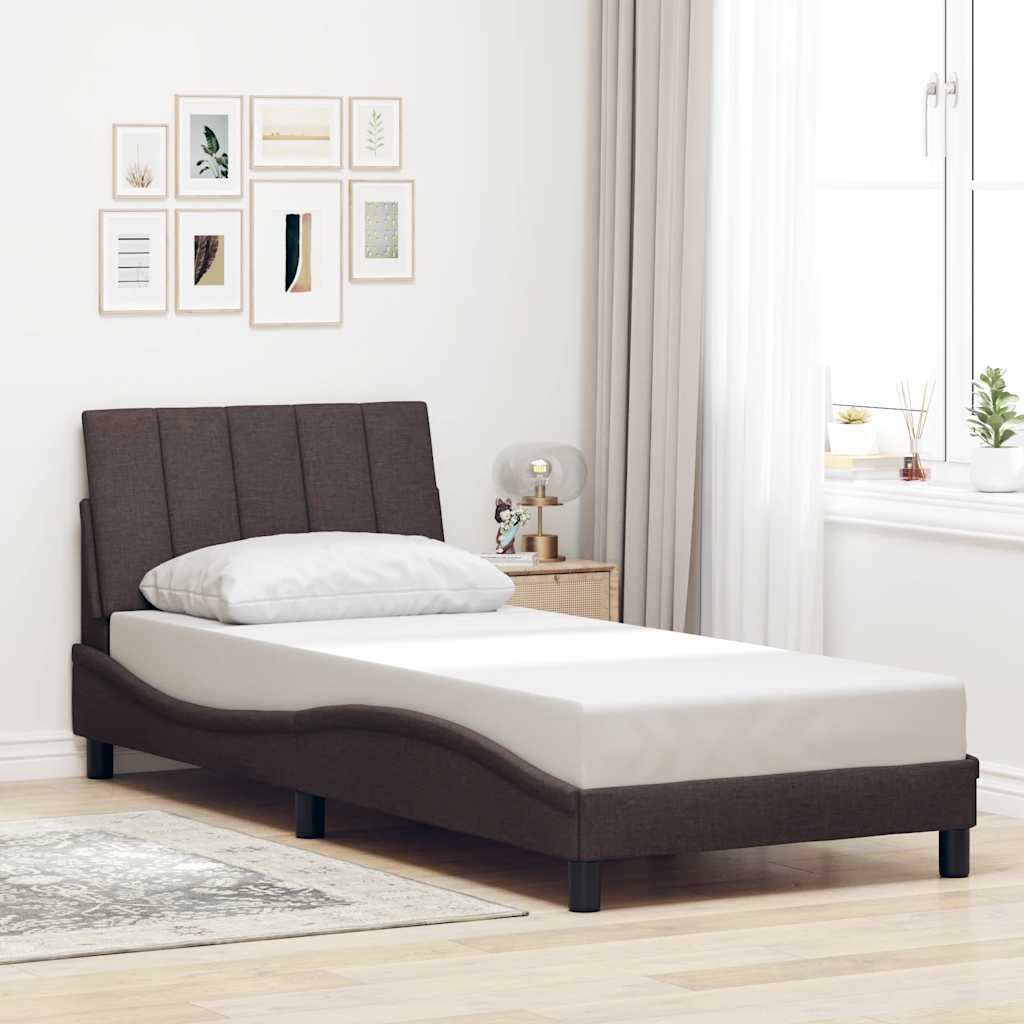Giroletto senza Materasso Hanko Marrone Scuro 80x200 cm Tessuto | homemem39