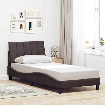 Giroletto senza Materasso Hanko Marrone Scuro 80x200 cm Tessuto | homemem39