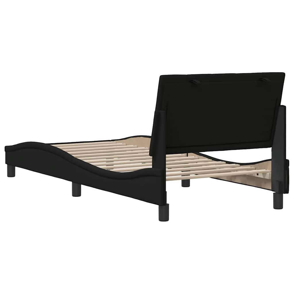 Giroletto senza Materasso Hanko Nero 90x190 cm in Tessuto | homemem39