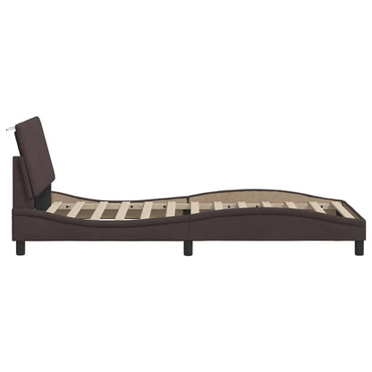 Giroletto senza Materasso Hanko Marrone Scuro 90x190 cm Tessuto | homemem39