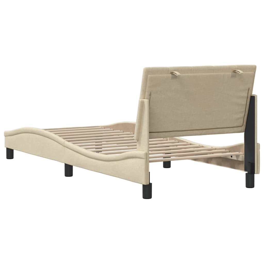 Giroletto senza Materasso Hanko Crema 90x200 cm in Tessuto - homemem39