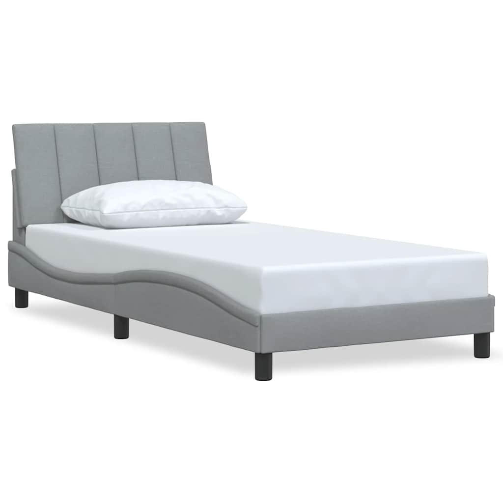 Giroletto senza Materasso Hanko Grigio Chiaro 100x200 cm Tessuto | homemem39
