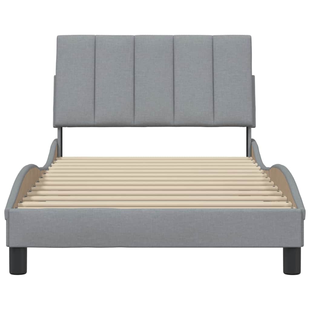 Giroletto senza Materasso Hanko Grigio Chiaro 100x200 cm Tessuto | homemem39