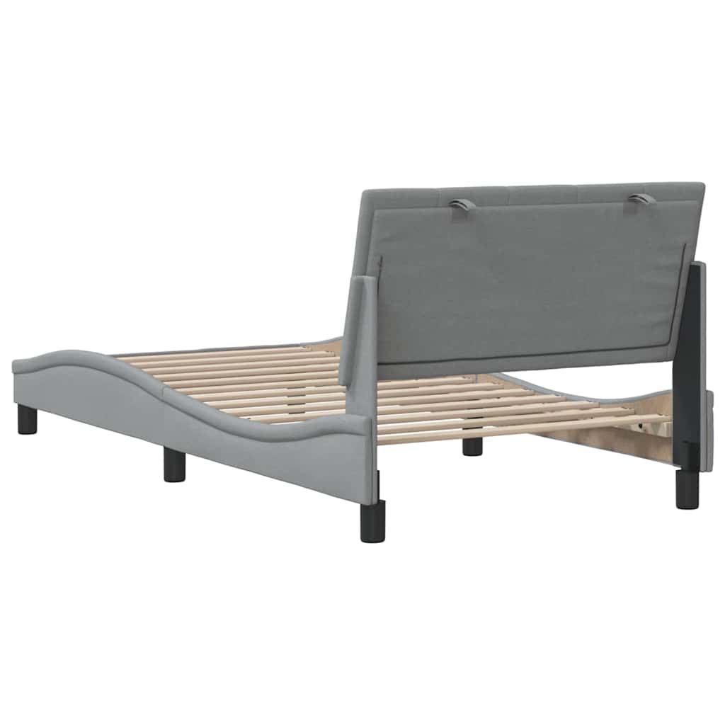 Giroletto senza Materasso Hanko Grigio Chiaro 100x200 cm Tessuto | homemem39