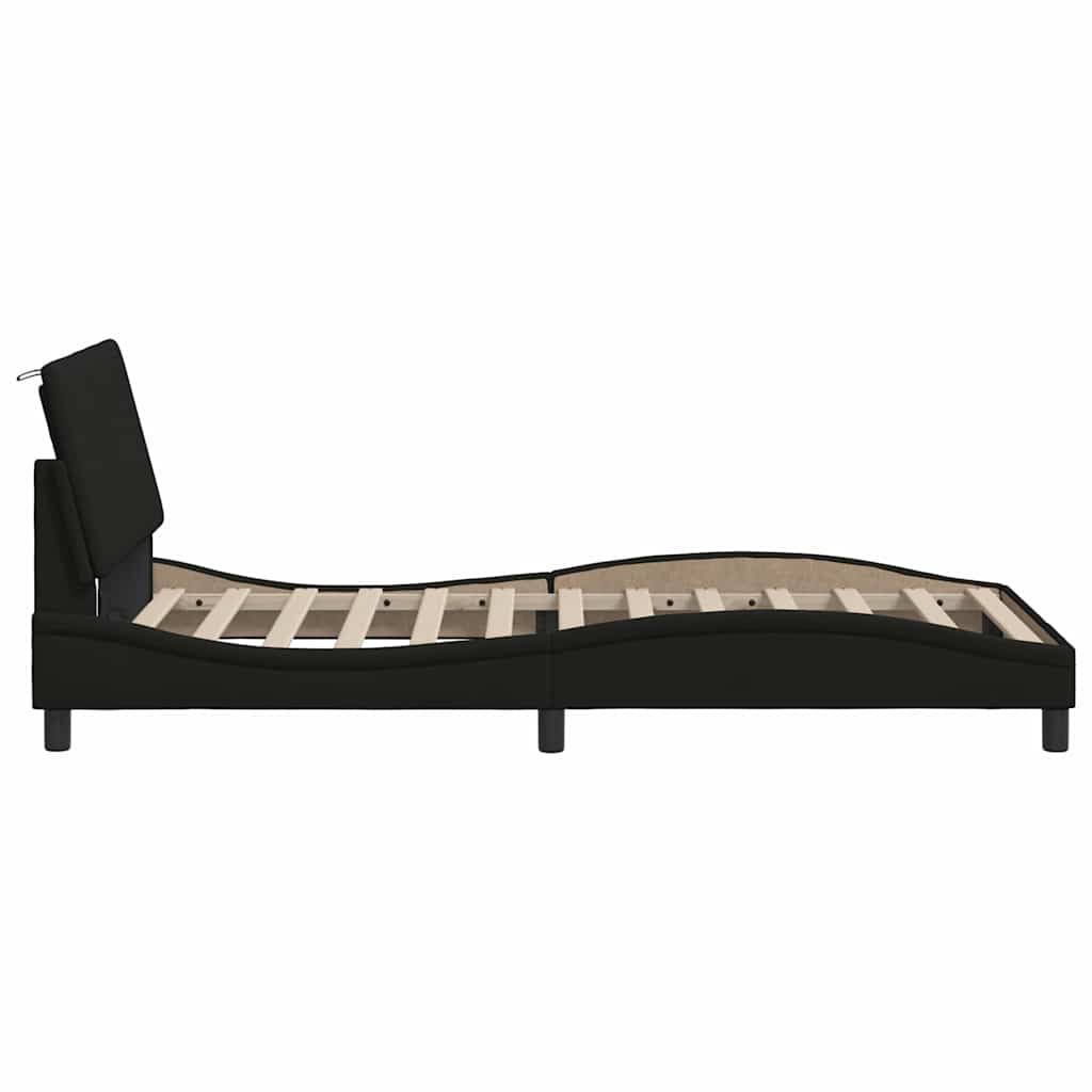 Giroletto senza Materasso Hanko Nero 100x200 cm in Tessuto | homemem39