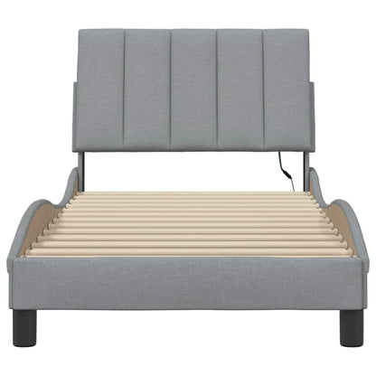 Giroletto senza Materasso Hanko Grigio Chiaro 80x200 cm Tessuto