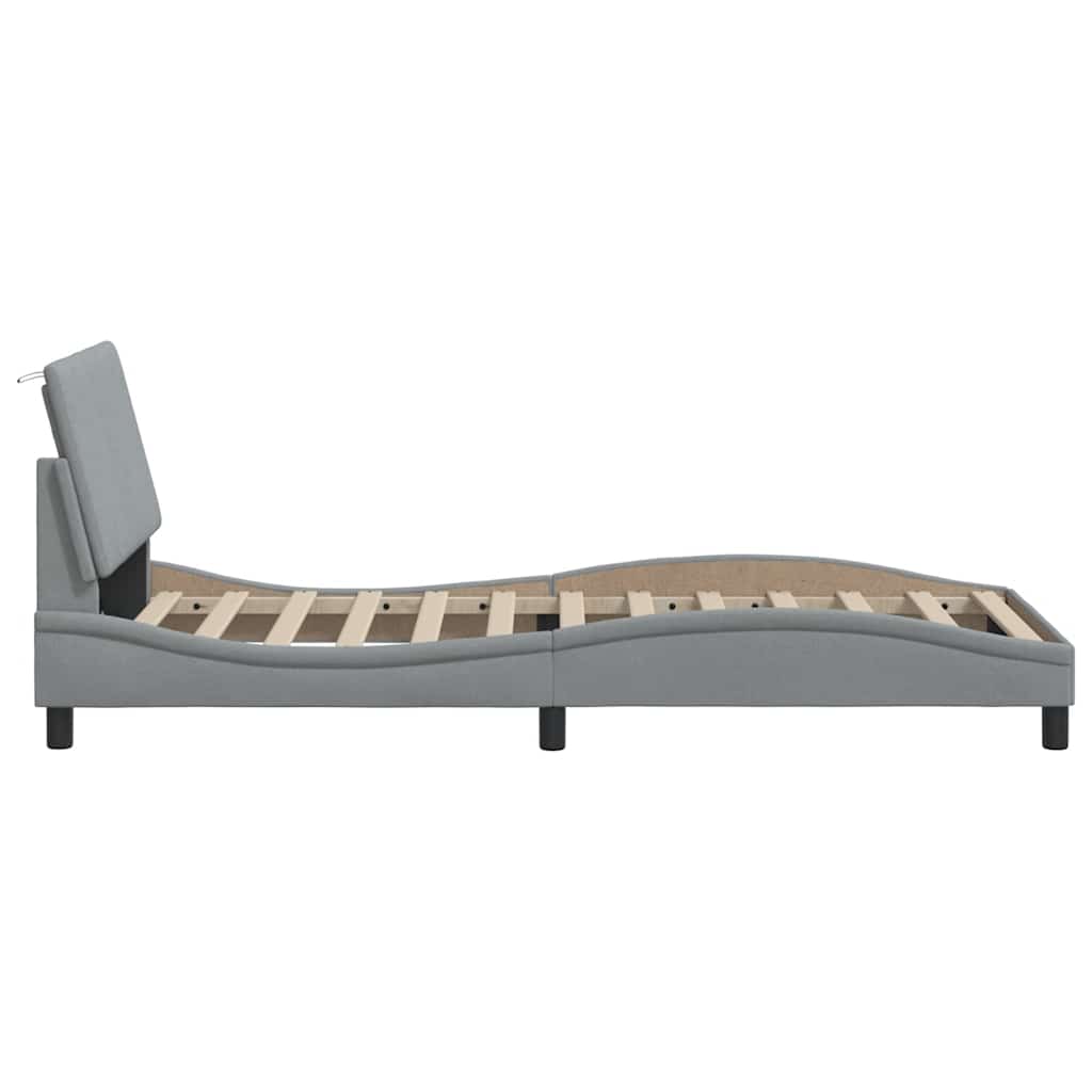 Giroletto senza Materasso Hanko Grigio Chiaro 80x200 cm Tessuto